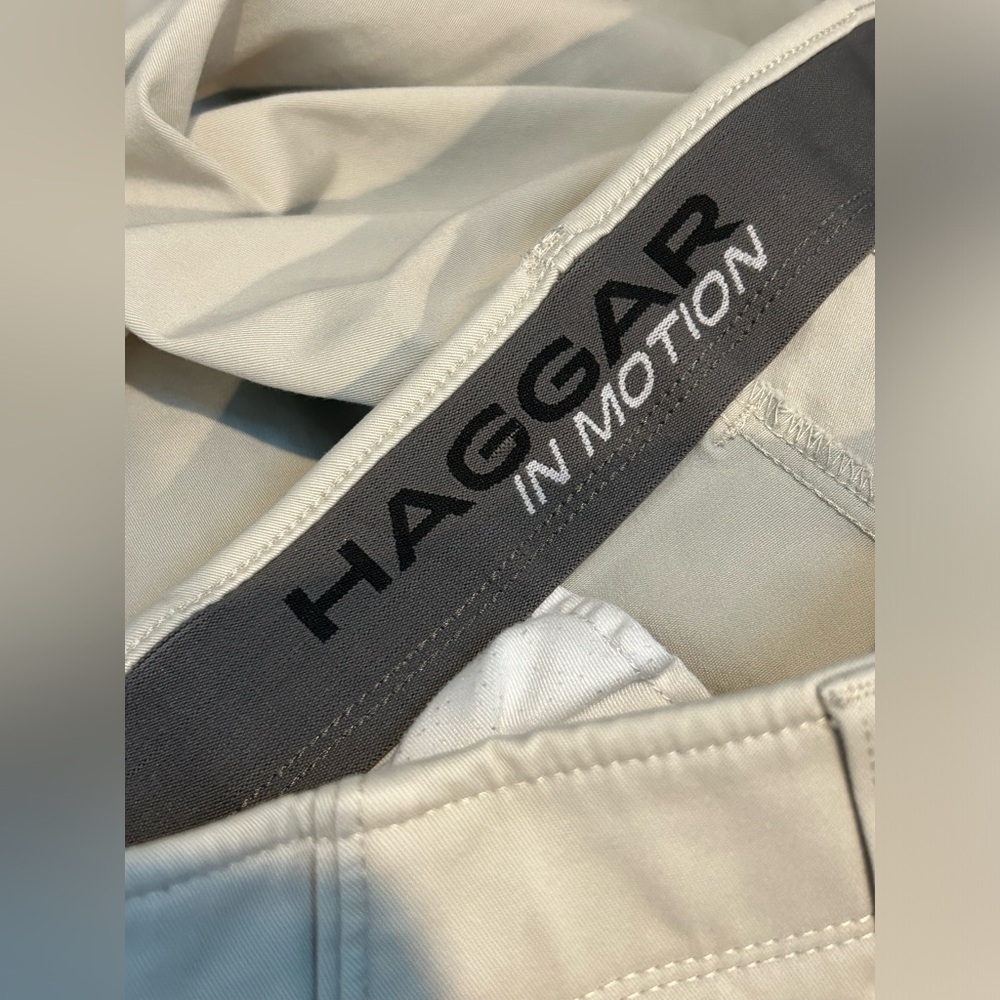 Haggar In Motion Men's Beige Pants Size 32 - Picture 5 of 6